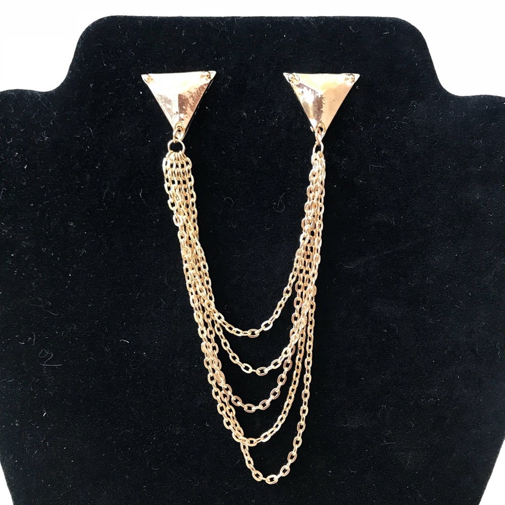Chevron Collar Pin Gold - Picture 2 of 6